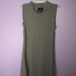 grey summer dress with frills